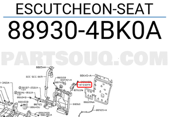 Nissan 889304BK0A ESCUTCHEON-SEAT