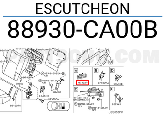 Nissan 88930CA00B ESCUTCHEON