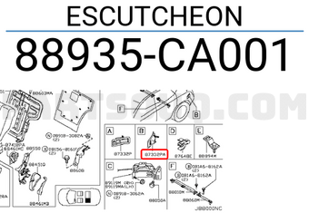 Nissan 88935CA001 ESCUTCHEON