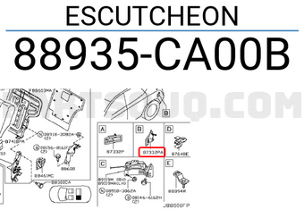 Nissan 88935CA00B ESCUTCHEON