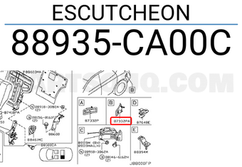 Nissan 88935CA00C ESCUTCHEON