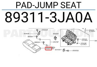 Nissan 893113JA0A PAD-JUMP SEAT