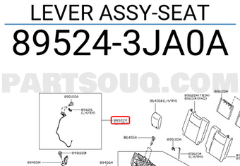 Nissan 895243JA0A LEVER ASSY-SEAT