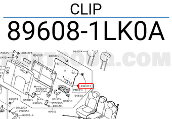 Nissan 896081LK0A CLIP