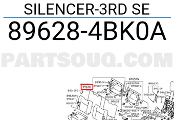 Nissan 896284BK0A SILENCER-3RD SE