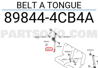 Nissan 898444CB4A BELT A TONGUE
