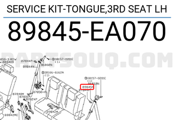 Nissan 89845EA070 SERVICE KIT-TONGUE,3RD SEAT LH