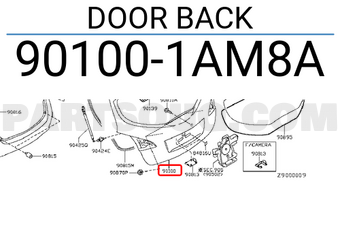 Nissan 901001AM8A DOOR BACK
