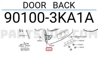 Nissan 901003KA1A DOOR BACK
