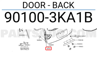 Nissan 901003KA1B DOOR - BACK