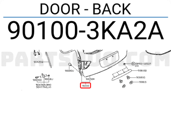 Nissan 901003KA2A DOOR - BACK