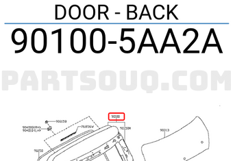 Nissan 901005AA2A DOOR - BACK