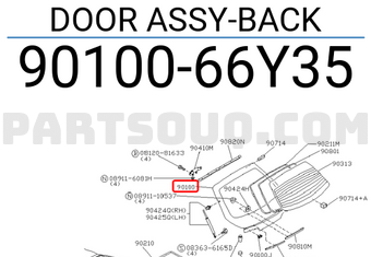Nissan 9010066Y35 DOOR ASSY-BACK