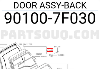 Nissan 901007F030 DOOR ASSY-BACK