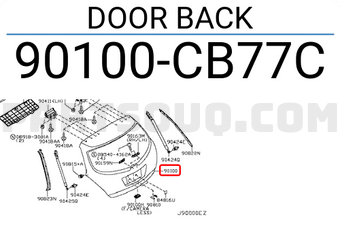 Nissan 90100CB77C DOOR BACK