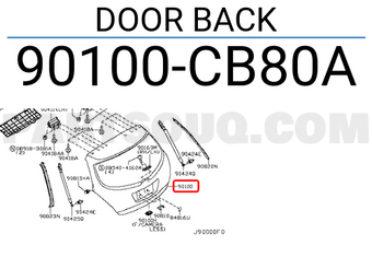 Nissan 90100CB80A DOOR BACK
