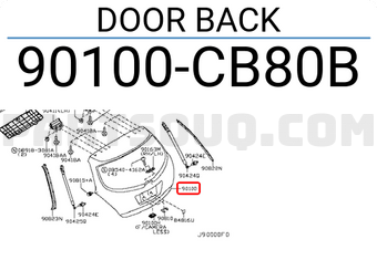 Nissan 90100CB80B DOOR BACK