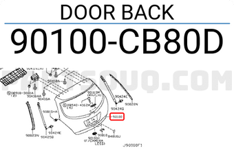 Nissan 90100CB80D DOOR BACK