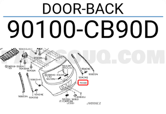 Nissan 90100CB90D DOOR-BACK