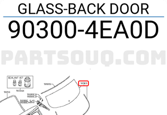 Nissan 903004EA0D GLASS-BACK DOOR