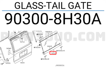 Nissan 903008H30A GLASS-TAIL GATE
