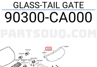 Nissan 90300CA000 GLASS-TAIL GATE