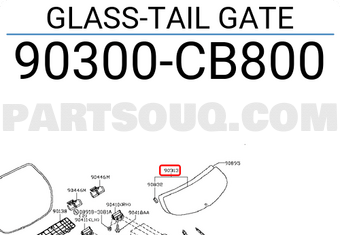 Nissan 90300CB800 GLASS-TAIL GATE