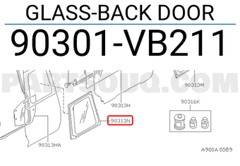 Nissan 90301VB211 GLASS-BACK DOOR
