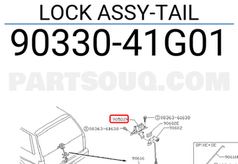 Nissan 9033041G01 LOCK ASSY-TAIL