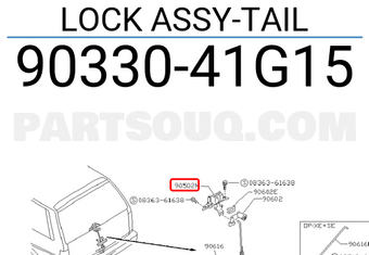 Nissan 9033041G15 LOCK ASSY-TAIL