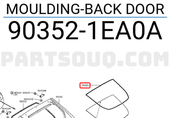 Nissan 903521EA0A MOULDING-BACK DOOR