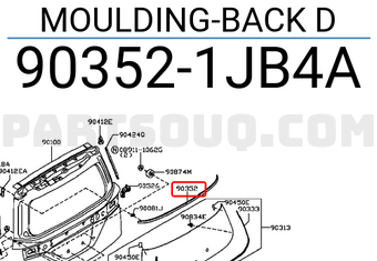 Nissan 903521JB4A MOULDING-BACK D