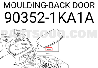 Nissan 903521KA1A MOULDING-BACK DOOR