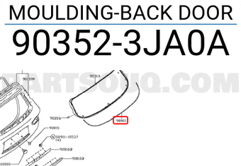 Nissan 903523JA0A MOULDING-BACK DOOR