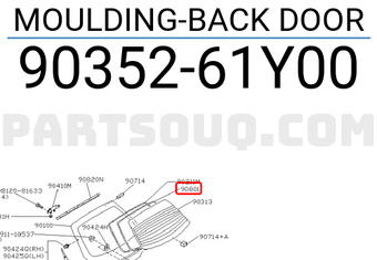 Nissan 9035261Y00 MOULDING-BACK DOOR