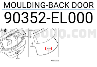 Nissan 90352EL000 MOULDING-BACK DOOR
