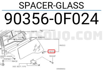 Nissan 903560F024 SPACER-GLASS