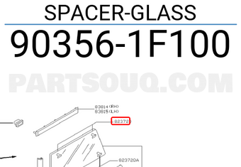 Nissan 903561F100 SPACER-GLASS