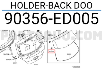 Nissan 90356ED005 HOLDER-BACK DOO