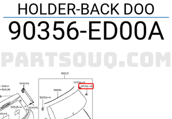 Nissan 90356ED00A HOLDER-BACK DOO