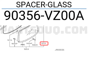 Nissan 90356VZ00A SPACER-GLASS
