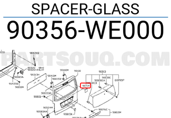Nissan 90356WE000 SPACER-GLASS