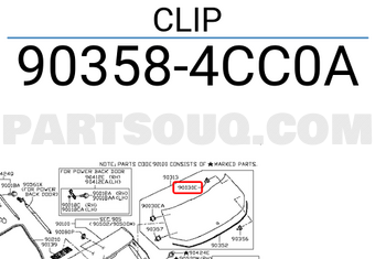 Nissan 903584CC0A CLIP