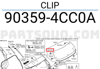 Nissan 903594CC0A CLIP