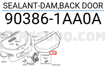 Nissan 903861AA0A SEALANT-DAM,BACK DOOR