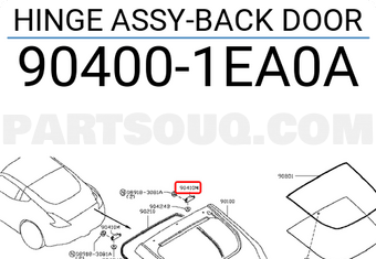 Nissan 904001EA0A HINGE ASSY-BACK DOOR