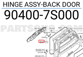 Nissan 904007S000 HINGE ASSY-BACK DOOR