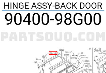 Nissan 9040098G00 HINGE ASSY-BACK DOOR