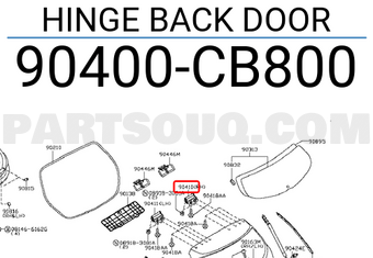 Nissan 90400CB800 HINGE BACK DOOR