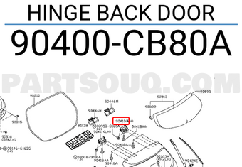 Nissan 90400CB80A HINGE BACK DOOR